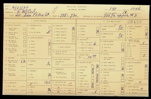 WPA household census for 730 S SAN PEDRO, Los Angeles