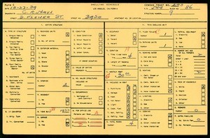 WPA household census for 3920 S FLOWER STREET, Los Angeles County