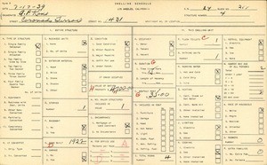 WPA household census for 1431 CORONADO TERRACE, Los Angeles