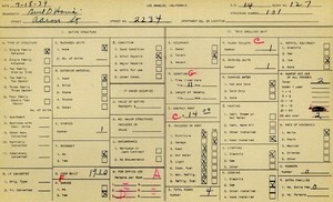 WPA household census for 2234 AARON, Los Angeles