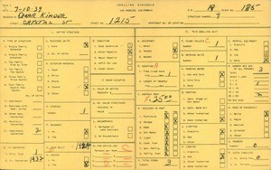 WPA household census for 1215 CRYSTAL STREET, Los Angeles