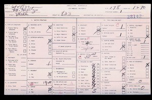WPA household census for 833 WALL, Los Angeles