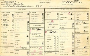 WPA household census for 867 E SANTA BARBARA, Los Angeles