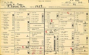 WPA household census for 1459 E VERNON, Los Angeles