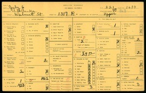 WPA household census for 1317 WALNUT ST, Los Angeles