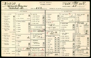 WPA household census for 242 MARKET STREET, Los Angeles County