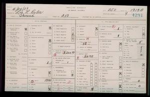 WPA household census for 213 THERESA, Los Angeles