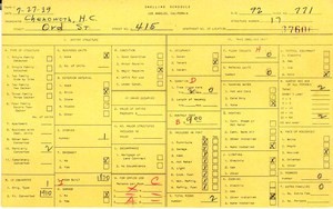 WPA household census for 415 ORD, Los Angeles