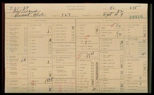 WPA household census for 727 W SUNSET BLVD, Los Angeles