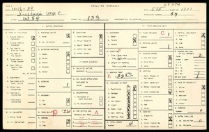 WPA household census for 133 West 84th Street, Los Angeles County