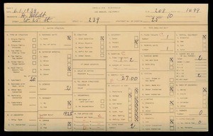 WPA household census for 239 W 25TH, Los Angeles