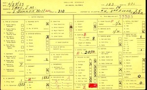WPA household census for 310 S BUNKER HILL, Los Angeles