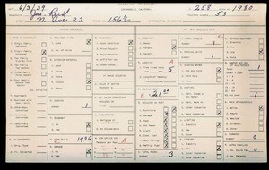 WPA household census for 156 N AVENUE 22, Los Angeles