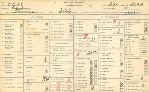 WPA household census for 2123 THOMAS, Los Angeles