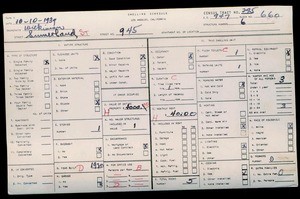 WPA household census for 945 W SUMMERLAND, Los Angeles County