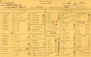 WPA household census for 1827 W SUNSET, Los Angeles