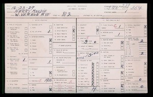 WPA household census for 812 W VERNON, Los Angeles County