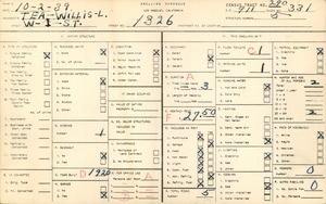WPA household census for 1326 WEST I STREET, Los Angeles County