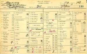 WPA household census for 311 CALIFORNIA, Los Angeles