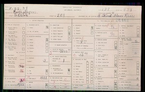 WPA household census for 209 S OLIVE STREET, Los Angeles