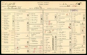 WPA household census for 142 3/4 S RENO ST, Los Angeles