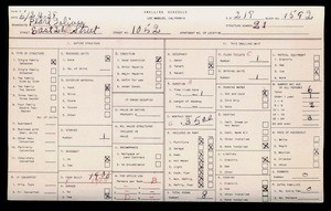 WPA household census for 1052 E 21ST ST, Los Angeles