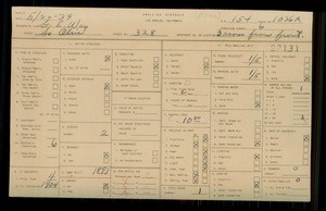 WPA household census for 328 S OLIVE, Los Angeles