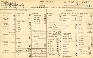 WPA household census for 3553 PERCY, Los Angeles