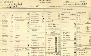 WPA household census for 511 N INDIANA, Los Angeles