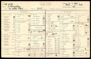 WPA household census for 329 WEST 63RD PLACE, Los Angeles County