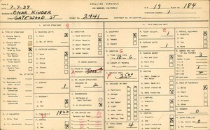 WPA household census for 2441 GATEWOOD STREET, Los Angeles