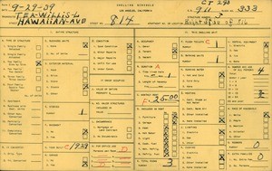 WPA household census for 814 HAWAIIAN AVE, Los Angeles County