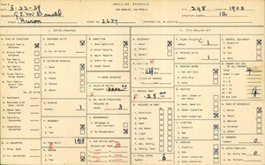 WPA household census for 2637 HURON, Los Angeles