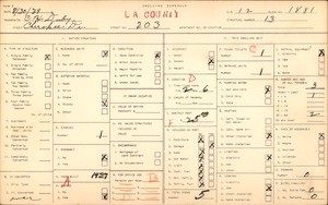 WPA household census for 203 Cherokee Drive, Los Angeles County