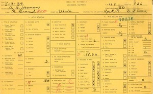 WPA household census for 212 N GRAND, Los Angeles