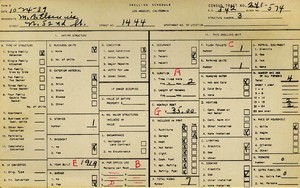 WPA household census for 1444 W 52ND, Los Angeles