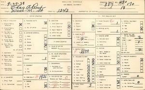 WPA household census for 1243 WEST M STREET, Los Angeles County