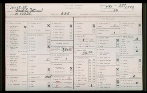 WPA household census for 625 W 103RD ST, Los Angeles County