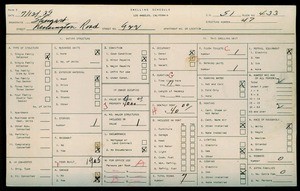 WPA household census for 922 N WEST KENSINGTON, Los Angeles