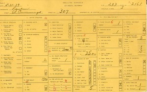 WPA household census for 307 S CUMMINGS, Los Angeles