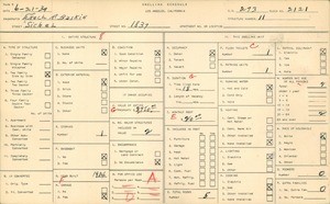 WPA household census for 1837 SICHEL, Los Angeles