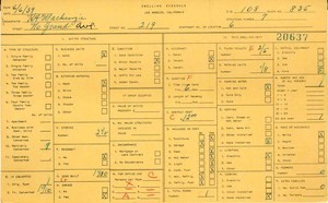 WPA household census for 219 N GRAND, Los Angeles
