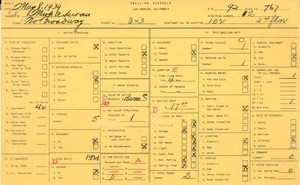 WPA household census for 323 N BROADWAY, Los Angeles
