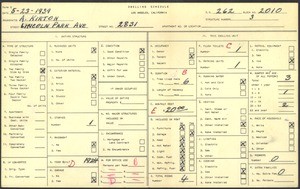 WPA household census for 2831 LINCOLN PARK AVE, Los Angeles