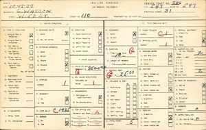 WPA household census for 110 WEST 53RD STREET, Los Angeles County