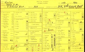 WPA household census for 325 S GRAND, Los Angeles