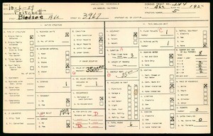 WPA household census for 3967 BLEDSOE AVE, Los Angeles County
