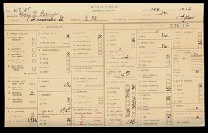 WPA household census for 833 FRANCISCO, Los Angeles