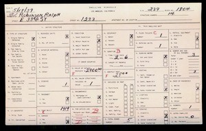 WPA household census for 1233 E 33RD STREET, Los Angeles