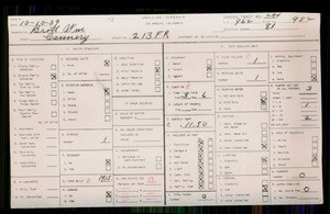 WPA household census for 213 CANNERY ST, Los Angeles County